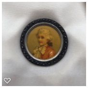 a027-19th Century Antique Lithograph of Court Fersen Button