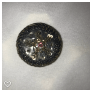 a028-18th Century Antique Fabric Button