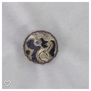 a029-19th Century Antique Fabric Button