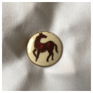 a032-20th Century Vintage Satsuma Button of Horse