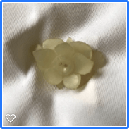 a033-19th Century Antique Carved Jade Button of Flower