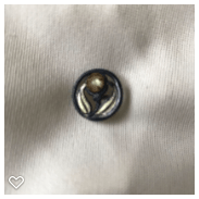 a038-20th Century Vintage Saphiret Button, Set in  Art Nouveau Style