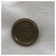 a040-Early 19th Century Antique Jacksonian Button of a Rose Flower