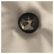 a042-20th Century Vintage Siam Silver Button of a Lady Dancer