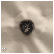 a043-20th Century Vintage Siam Silver Heart Shape Button of a Lady Dancer