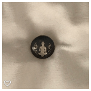 a044-20th Century Vintage Siam Silver Button of a Guan Yin