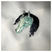 a052-20th Century Vintage Enamel Button - Realistic Horse