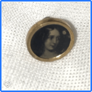 a005-Mid 19th Century Antique Tintype Button