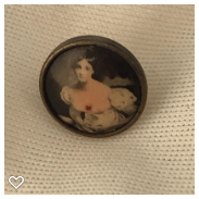 a006-Late 19th Century Antique Waistcoat Button