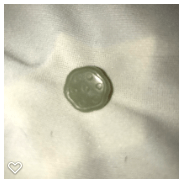 a067-Late 19th Century Antique Jade Gemstone Button of Carved Lotus Plant