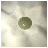 a068-Late 19th Century Antique Jade Gemstone Button of Carved Symbol