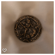 a086-20th Century Vintage Metal Picture Button of Neptune