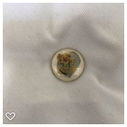 a091-20th Century Vintage Satsuma Button of One of the Gods of Fortune-Daikoku, God of Wealth