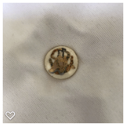 a093-20th Century Vintage Satsuma Button of One of the Gods of Fortune-Benzaiten, Goddess of Beauty