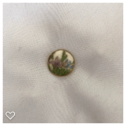 a096-20th Century Vintage Satsuma Button of Plant Life