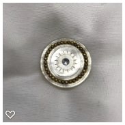 a001-18th  Century Antique Carved Pearl Button with a Pin Shank and Gold Gilt.