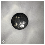 a102-20th Century Horn Button of a Plant Life