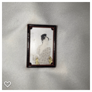 a103-20th Century Paper Button of Japanese Lady in Picture Frame