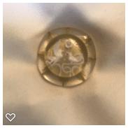 a107-20th Century Lucite Button of Two Birds