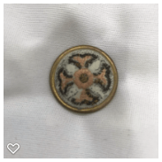 a004-19th Century Antique Fabric Button Set in Metal