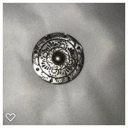 a109-20th Century Vintage Silver Stamped Design Button