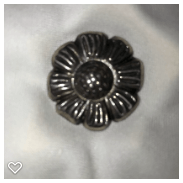 a111-20th Century Vintage Silver Floral Design Button
