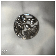 a114-20th Century Vintage Silver of Flower Button