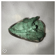 a122 20th Century Vintage Silver  Turquoise Dragonfly Venus Button