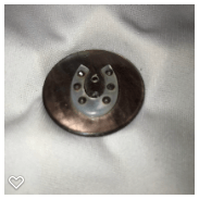 a125-20th Century Vintage Carved Pearl Button of Horse Shoe