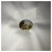 a135-20th Century Vintage Ceramic Button of Building Scenes