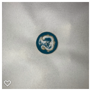 a138-20th Century Vintage Arita Porcelain Button of a Dragon