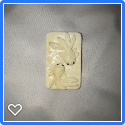 b053-Late 20th Century Carved Scrimshaw Bone Button - Two Koi Fish