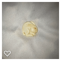 b063-Late 20th Century Carved Realistic Bone Button - Rabbit #2